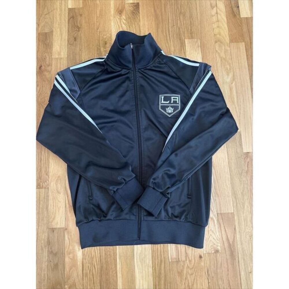 Los Angeles LA Kings NHL Men's Hoodie Full-Zip Jacket Black Size Large.